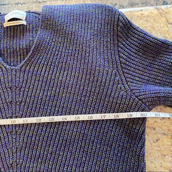 Urban Outfitters Victoria Blue Green Oversized V Neck Chunky Knit Sweater XS - Picture 10 of 11